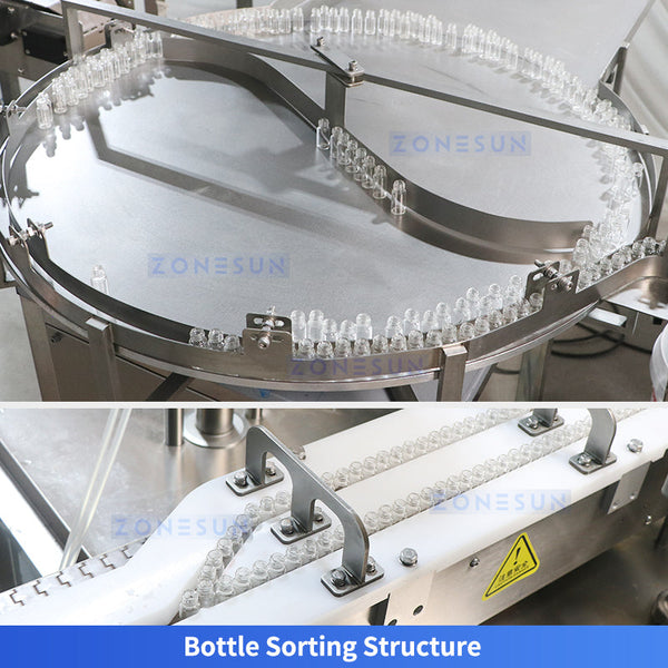 ZONESUN ZS-AFC70 Dual-Station Roller Ball Bottle Filling and Capping Machine