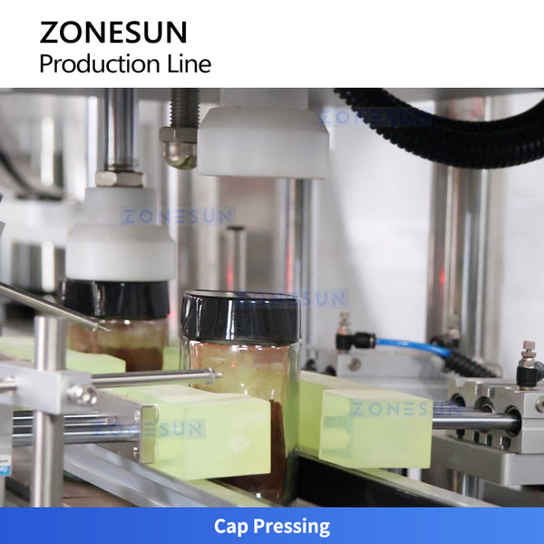 ZONESUN ZS-FAL180G7 Automatic Powder Spices Coffee Production Line Bottle Filling Capping Labeling Weighing Equipment