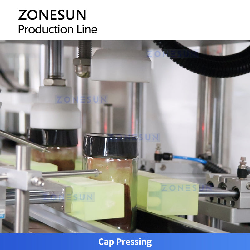 ZONESUN ZS-FAL180G7 Automatic Powder Spices Coffee Production Line Bottle Filling Capping Labeling Weighing Equipment