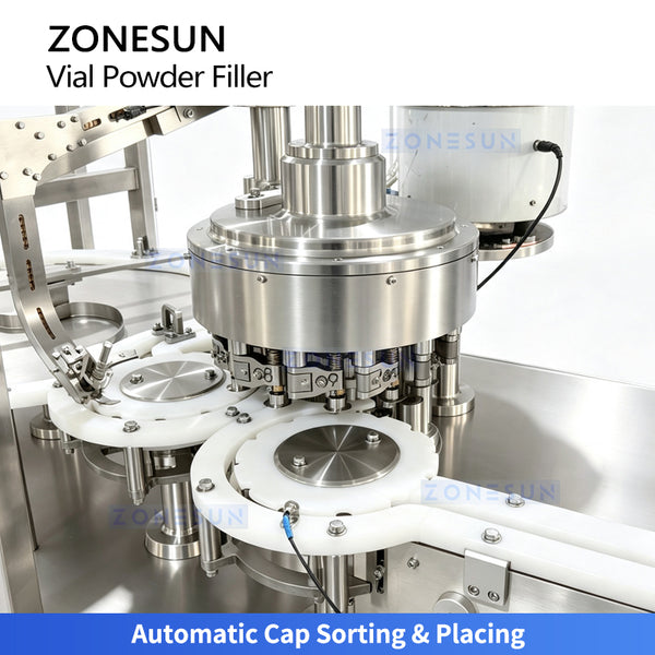 ZONESUN ZS-FAL12YF High Speed Automatic Vial Powder Filling and Crimp Capping Machine for Pharmaceutical Food and Chemical Powder Packaging