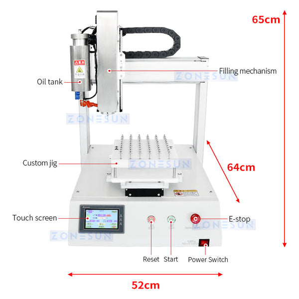 ZONESUN ZS-EL221 Automatic oil Cartridge Filling Machine