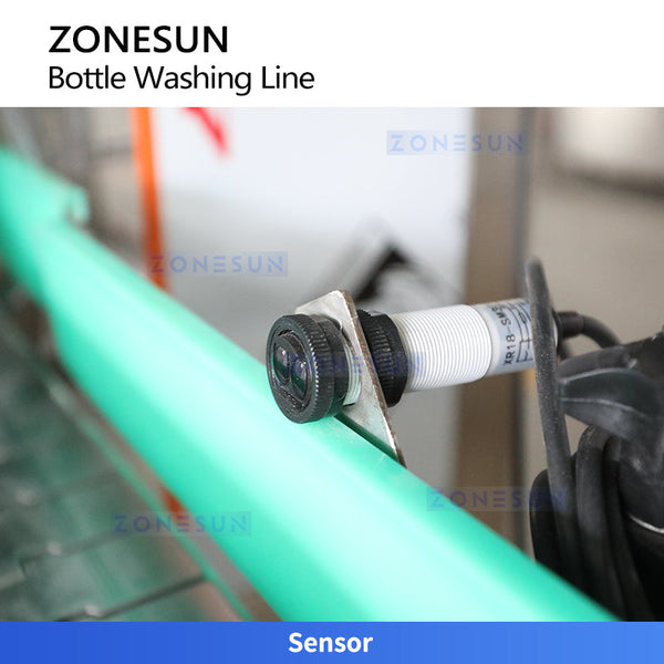 ZONESUN ZS-WBL3000 Automatic Bottle Washing Line with Hot Water Cleaning & Spray Drying System