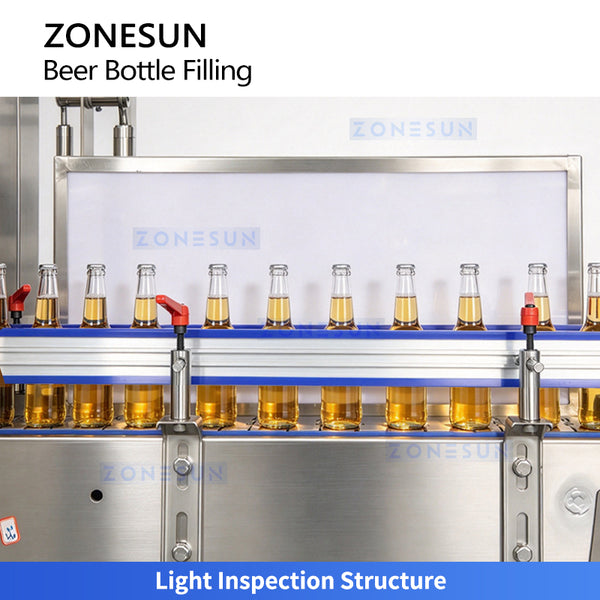 ZS-AFC883B automatic crown cap beer bottling and carbonated beverage filling line
