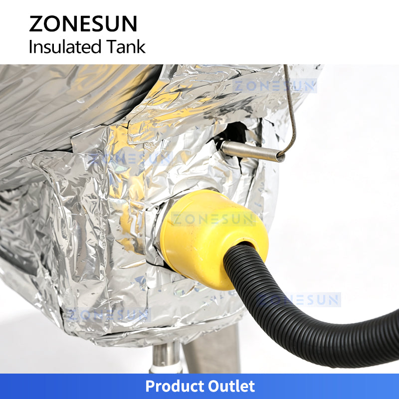 ZONESUN ZS-MB200LH SUS304 Stainless Steel Electric Heating and Mixing Tank
