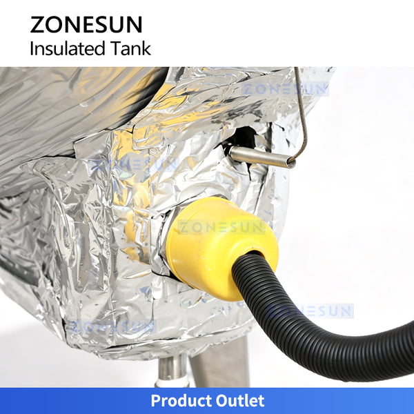 ZONESUN ZS-MB200LH SUS304 Stainless Steel Electric Heating and Mixing Tank