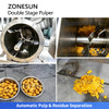 ZONESUN ZS-ZJ02 Fruit Pulper Machine Automatic Double Stage Pulping Equipment for Juice & Puree Production