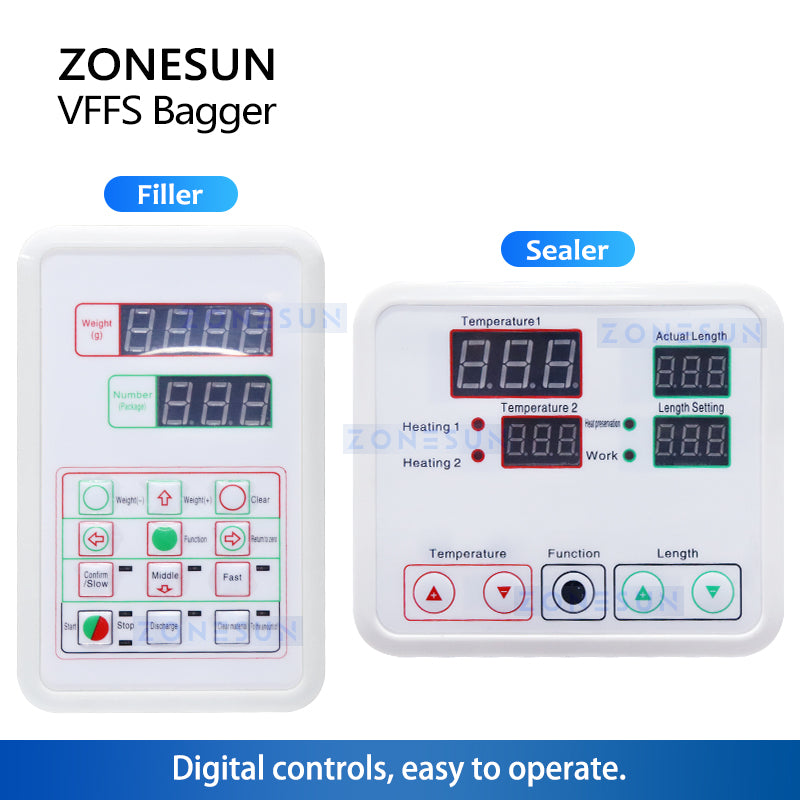 ZONESUN ZS-GZ200 Weighing Powder Filling And Three Side Sealing Machine