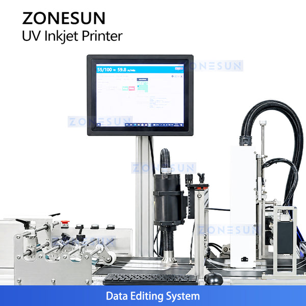 ZONESUN ZS-SUV1 UV Inkjet Printer with Paging Machine for Flat Pouch and Paper Boxes Coding