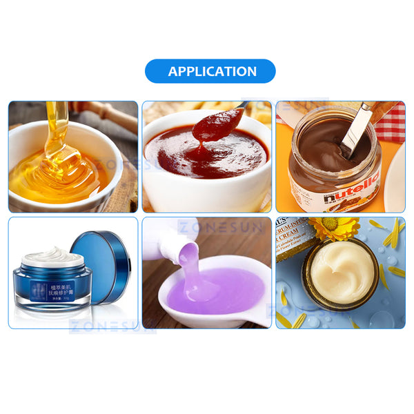 ZONESUN ZS-GTJH2  Heads Paste Filling Machine With Mixer And Heater