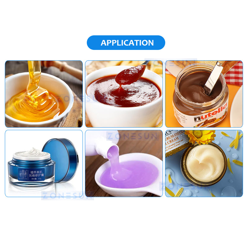 ZONESUN ZS-GTJH2  Heads Paste Filling Machine With Mixer And Heater