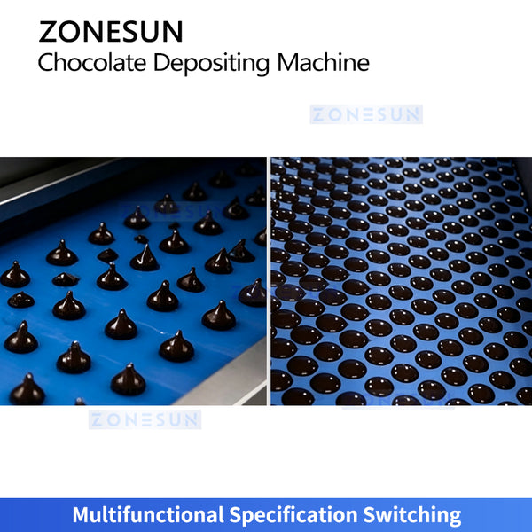 ZONESUN ZS-DJ400 Automatic Chocolate Depositor Machine for Chocolate Chips Drops and Buttons
