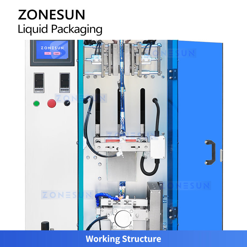 ZONESUN ZS-FS240P Automatic Liquid Energy Drinks Sachet Filling Sealing Machine Herbal Beverages Packing Machine