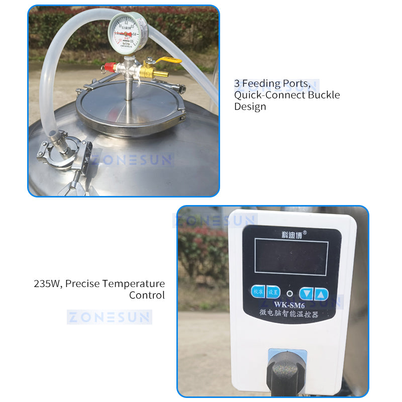 ZONESUN ZS-MF2 Mash Tun and Fermenter Set for Beer Brewing