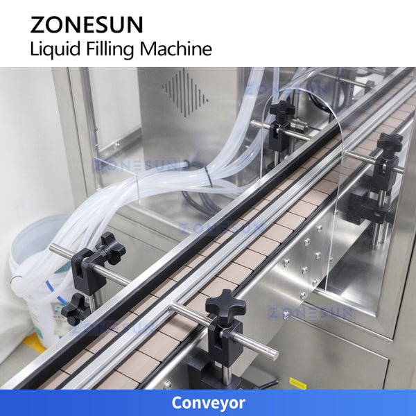 ZONESUN ZS-YTMP80D bottle conveyor and adjustable guide rails