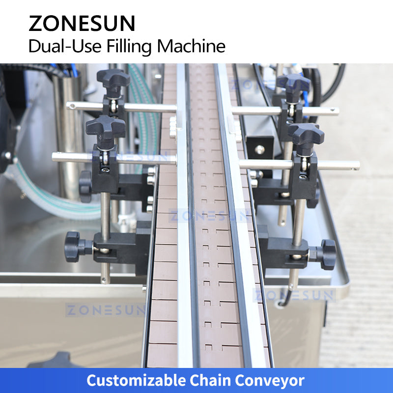 ZONESUN ZS-SVGT4D Dual-System Servo Filling Machine for Liquids & Paste Creams Shampoos Peristaltic Piston Pump Filler