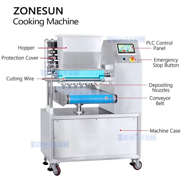 Zonesun ZS-CO400W  Automatic Wire Cut Cookie Depositor Machine Biscuit Making Machine