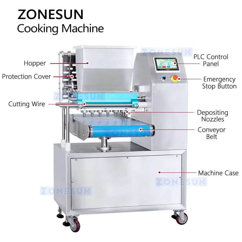 Zonesun ZS-CO400W  Automatic Wire Cut Cookie Depositor Machine Biscuit Making Machine
