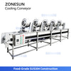 ZONESUN ZS-CT5 Industrial Air Cooling Mesh Belt Conveyor for Roasted Nuts Fried Foods and Food Processing Lines