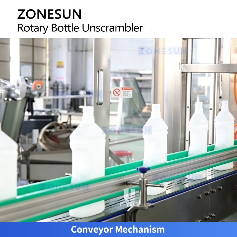 ZONESUN ZS-ULP18 Automatic Rotary Bottle Unscrambler for Plastic Bottles