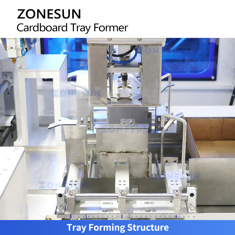 ZONESUN ZS-CSPM4T Automatic Corrugated Tray Former Erector with Hot Melt Glue Sealing