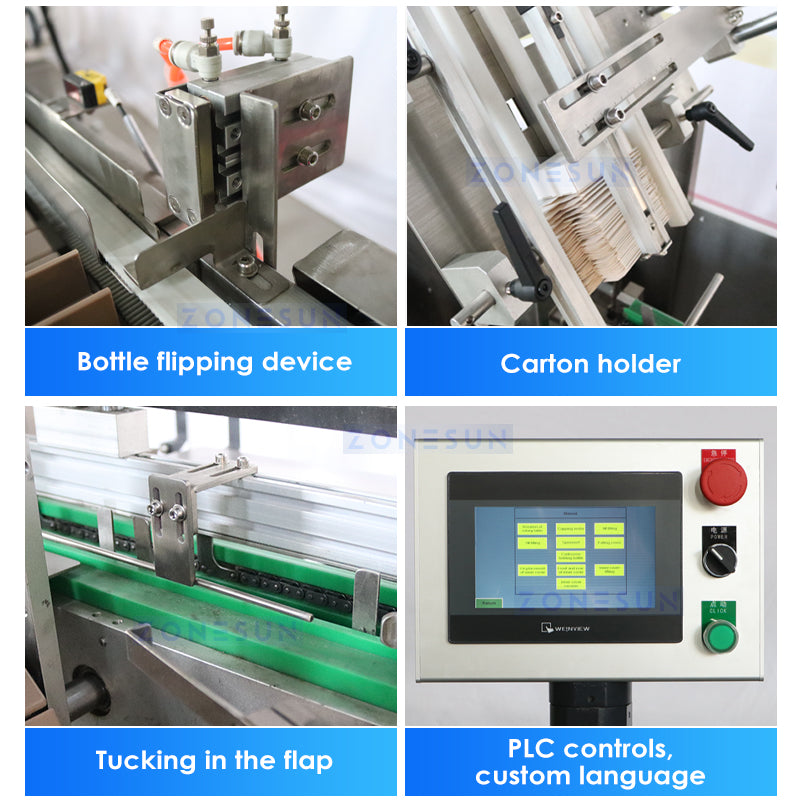 ZONESUN ZS-FAL180B1 Automatic Liquid Filling Capping Labeling Carton Packaging Production Line