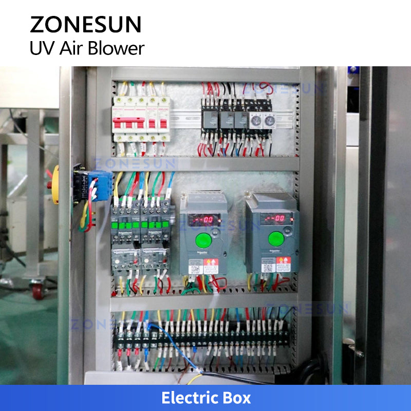 ZONESUN ZS-UVB1 Automatic UV Bottle Sterilization and Air Blowing Machine for Milk Powder Food Pharmaceutical and Hygienic Container Pre-Filling Cleaning