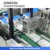 ZONESUN ZS-KZ60 Automatic Chopstick Packaging Machine with Printing & IR Drying, High Speed Paper Sleeve Packing Machine for Disposable Chopsticks