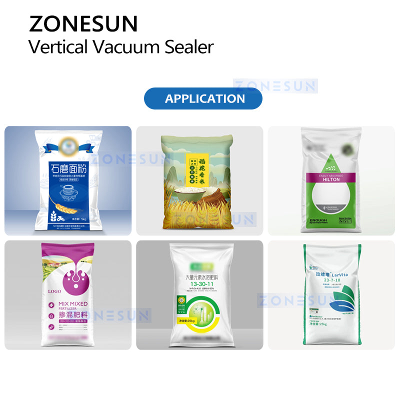 ZONESUN ZS-DZ600OL Vertical Lifting External Suction Vacuum Bag Sealing Machine for Large Bags Powders Granules and Industrial Products