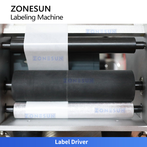 ZONESUN ZS-LT50 Semi-Auto Round Bottle Labeling Machine ±0.5mm Accuracy