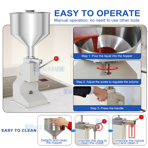 ZONESUN ZS-A03S Manual Paste Filling Machine