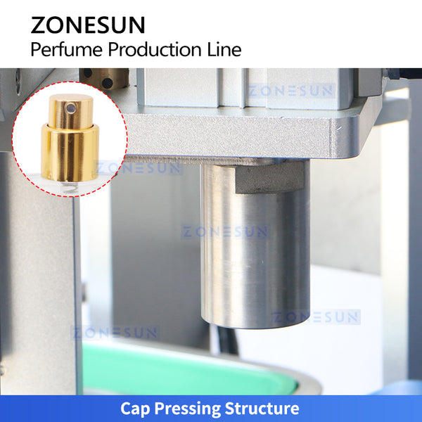 ZONESUN ZS-AFC42P Automatic Perfume Monoblock Filling Machine Vacuum Filling Rinsing Capping Pressing 3–100ml Perfume Line