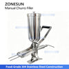 ZONESUN ZS-CZI4 Manual Center Filling Injection Machine for Donuts, Churros, Cakes, Bread Paste with Stainless Steel Hopper