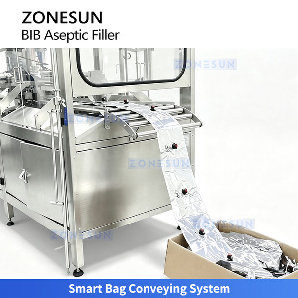 ZONESUN ZS-BIB210 Automatic Aseptic Bag-in-Box Filling Machine for Juice Dairy Sauce and Liquid Food Products 2-25L BIB Bags
