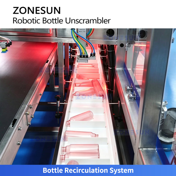 ZONESUN ZS-LPR40 Automatic Robotic Bottle Unscrambler with Vision System