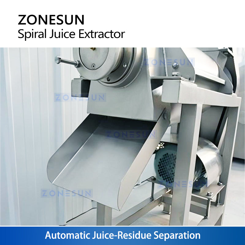 ZONESUN ZS-ZJ01 Industrial Spiral Juice Extractor Machine Continuous Auger Press Juicer for Fruits and Vegetables 304 Stainless Steel Juice Extraction Equipment