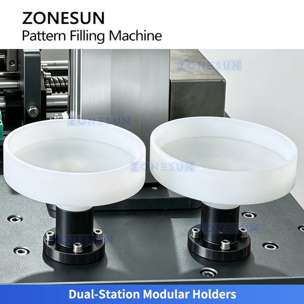 ZONESUN ZS-PGF5 Automatic Dual-Head Cosmetic Cream Pattern Filling Machine 5-80ml