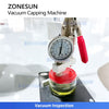 ZONESUN ZS-AFK180 Automatic Continuous Metal Lug Caps Vacuum Capping Machine For Twist‑off Caps
