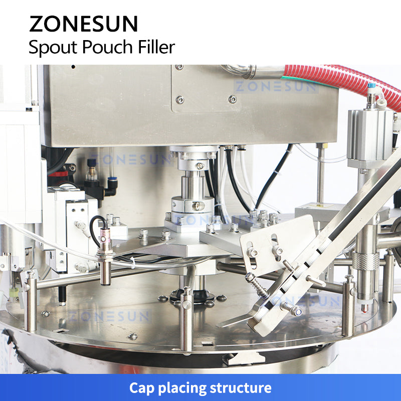 ZONESUN ZS-SVFC1P Desktop Spout Pouch Sauce Filling Capping Machine | Rotor Pump Monoblock