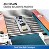 ZONESUN ZS-FKC4650S Automatic Carton Sealing and Side Labeling Machine for End-of-Line Packaging