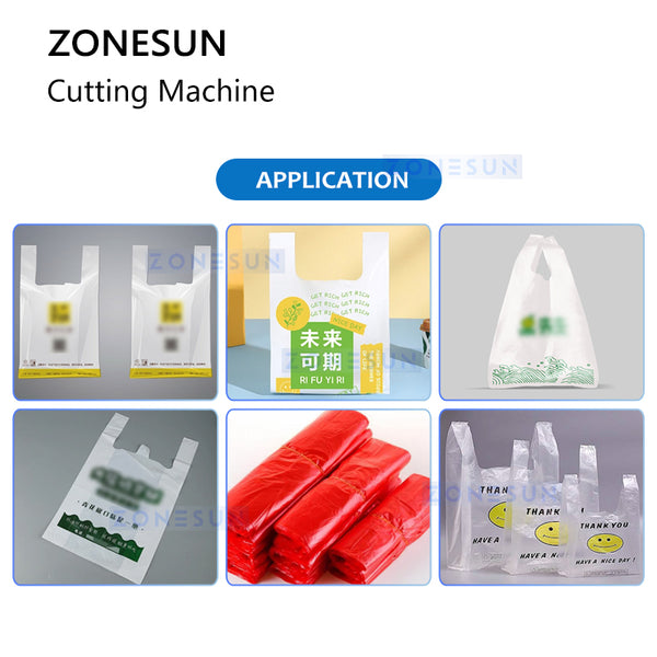 ZONESUN ZS-PCJ1 Automatic Plastic Vest Bag Making and Cutting Machine