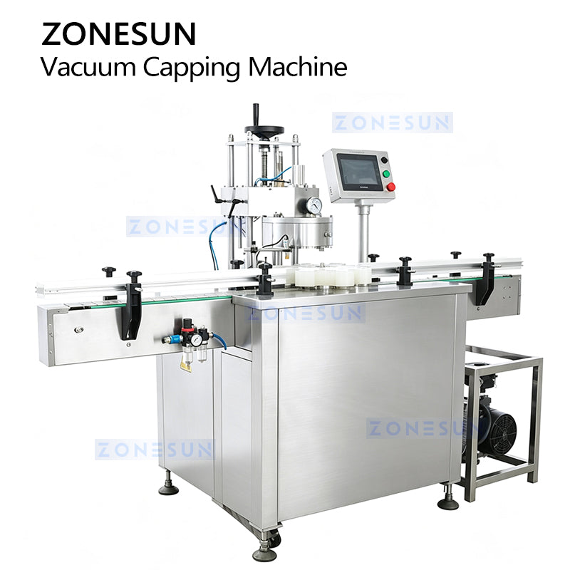 ZONESUN ZS-XG240 Automatic Vacuum Capping Machine for Twist off Caps Jars