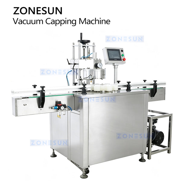 ZONESUN ZS-XG240 Automatic Vacuum Capping Machine for Twist off Caps Jars
