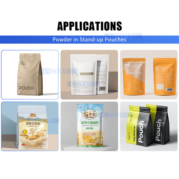 ZONESUN ZS-FAL180Z1 Doypack Powder Filling and Sealing Line