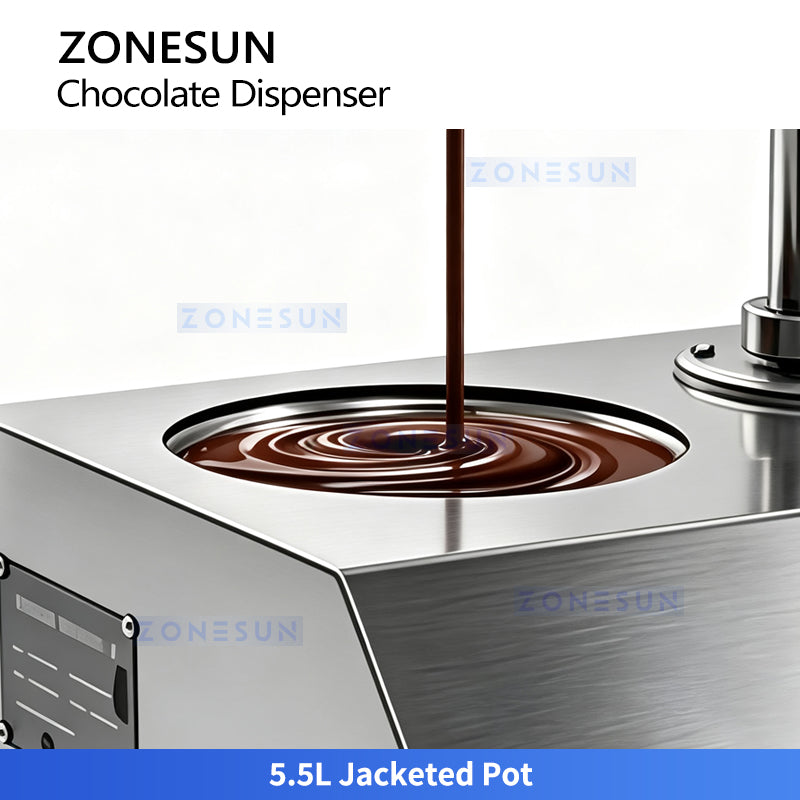 ZONESUN ZS-DJ500 Commercial Chocolate Sauce Dispenser Machine with Tempering Function
