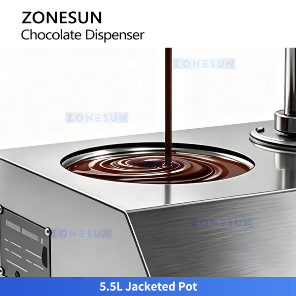 ZONESUN ZS-DJ500 Commercial Chocolate Sauce Dispenser Machine with Tempering Function
