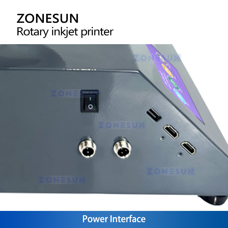 ZONESUN ZS-RIP1 Rotating Inkjet Printing Machine for Curved Surfaces Bottle Tube Vial Printer