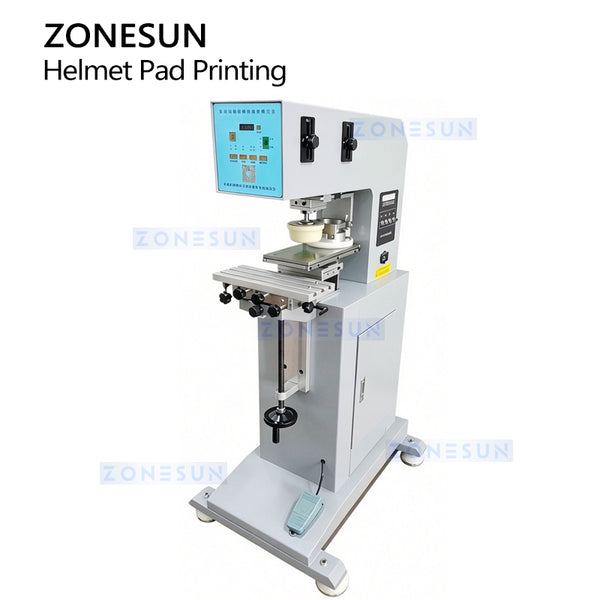 ZONESUN ZS-VTQYY2 Semi Automatic Helmet Pad Printing Machine