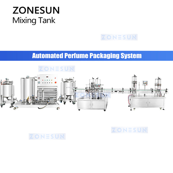 production line with mixer