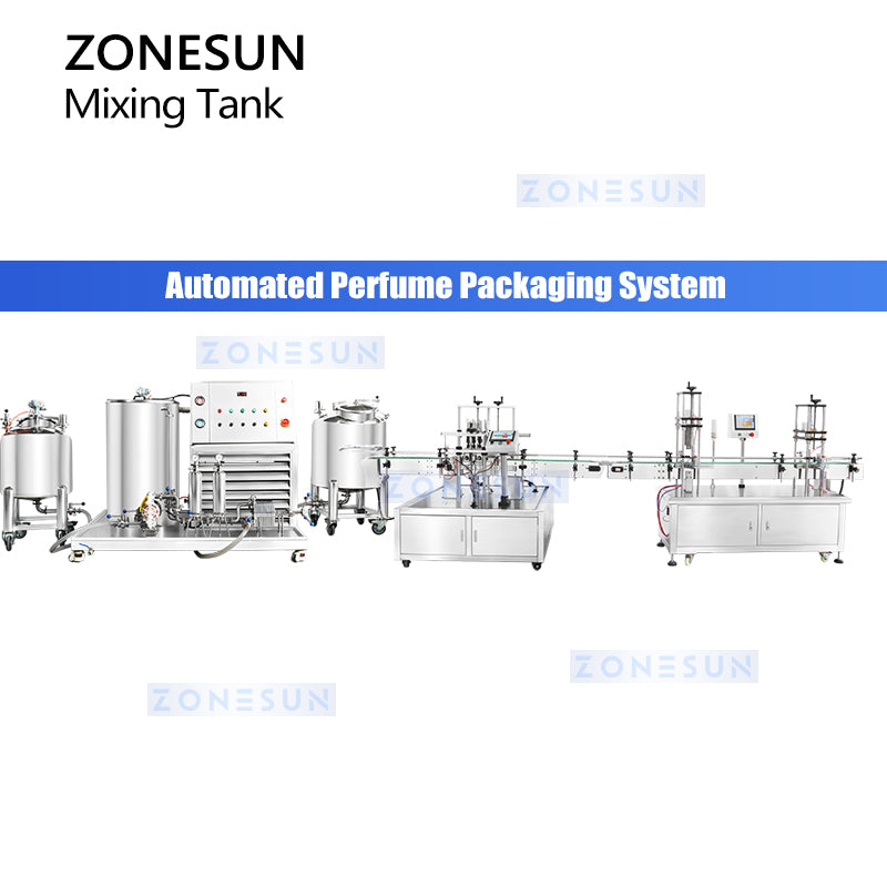 production line with mixer