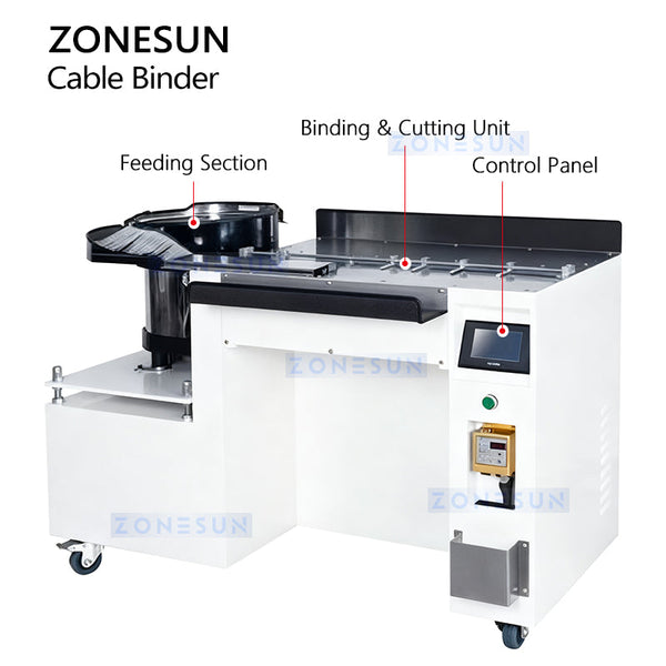 ZONESUN ZS-WTKZ4 Automatic Nylon Cable Tie Binding Machine Cable Strapping Machine
